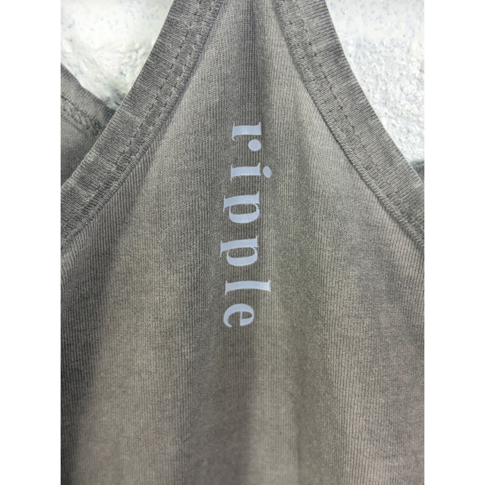 Ripple Organic Cotton Short Yoga Jumpsuit Womens S Gray Athleisure Sleeveless - Picture 4 of 11
